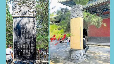 Photo of 方丈室被围起来 释永信纪念碑被遮挡