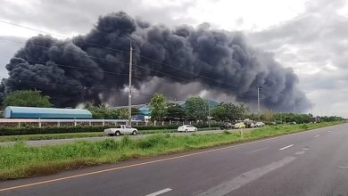 Photo of 泰国橡胶厂突发火灾 黑烟扩散10公里
