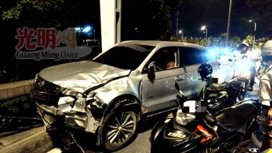 Photo of 从大路后到敦林大道 休旅车连撞2车2摩多