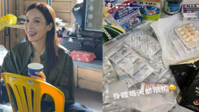 Photo of 李佳芯来马拍戏病倒 晒近10种药物照