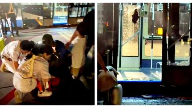 Photo of 司机拔钥匙走人 百人闷困接驳车 女乘客昏厥 机场爆砸窗逃生惊魂