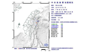 Photo of 台湾花莲县发生4.6级地震　最大震度4级