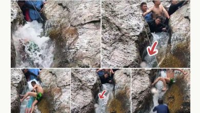 Photo of 男童玩水被卡急流巨石缝 众游客筑“人墙”截流成功营救