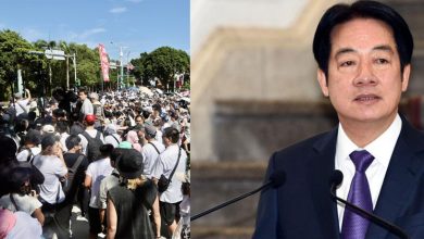 Photo of 台湾民众党游行怒吼“赖清德下台”与警方对峙