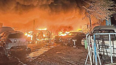 Photo of 轮胎汽车维修厂失火 37车7摩多被烧毁