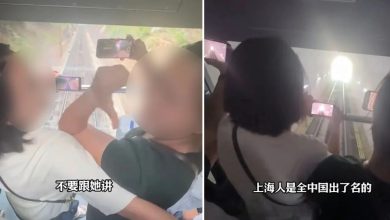 Photo of 2中国妇霸占升旗山缆车最前方位置拍照  同车中国男子不满雙方開骂