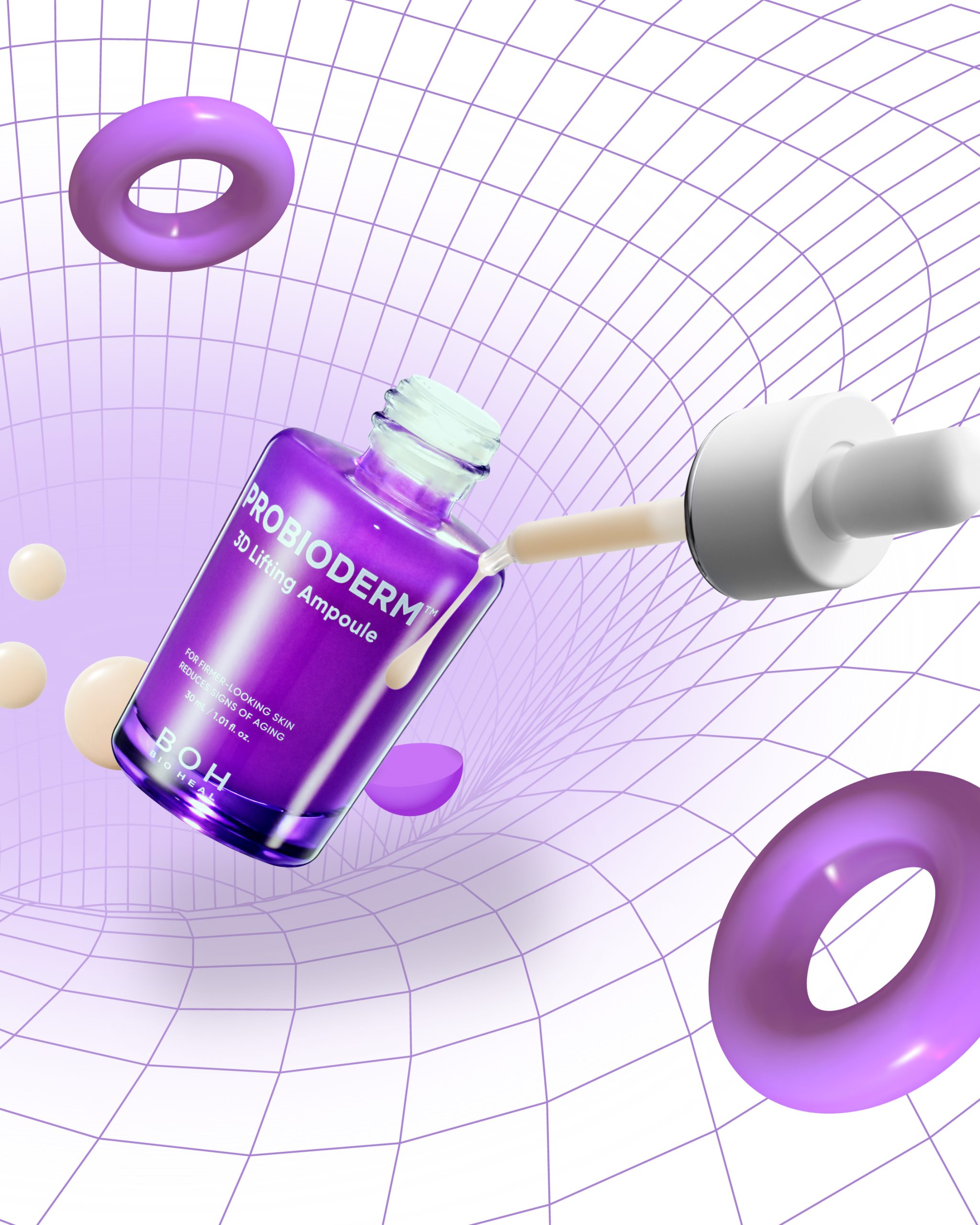 Probioderm 3D V-Lifting Ampoule紧致安瓶，可助提升脸部紧致感，打造视觉上的“小V脸”。