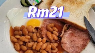 Photo of 2火腿片 2面包 1鸡蛋 茄汁豆 = RM21     网民喊被餐馆砍菜头