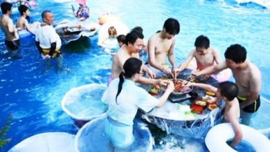 Photo of 重庆酷热最高43℃ 乐园推“水中吃火锅”