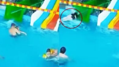 Photo of 父无视警告站滑水道口 怀中男童被踢破肝脏
