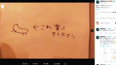 Photo of 妻画神秘长条物 丈夫买错笑翻网