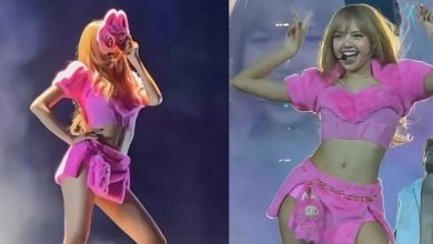 Photo of BLACKPINK伦敦开唱 Lisa化身粉红Labubu