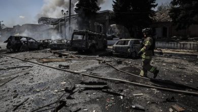 Photo of 乌克兰扎波罗热核电站外爆炸起火