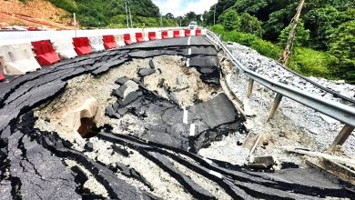 Photo of 话望生至罗京高原路段 出现大坑洞
