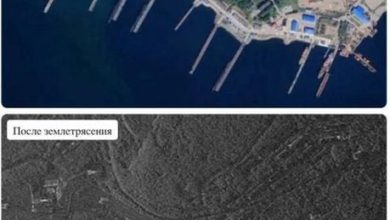 Photo of 码头变形卫星照曝光 海啸疑重创俄核潜艇基地　