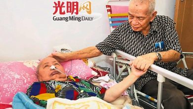 Photo of 老妻脑中风瘫痪 老伴执手不离弃 陪你到最后