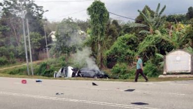 Photo of 车子遭撞起火 3友人1死2伤