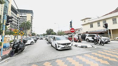 Photo of 滨华校前吴福发路 首日改道交通受控