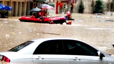 Photo of 广东多地洪灾 道路滚滚黄河 居民：水位一度来到大人腰部