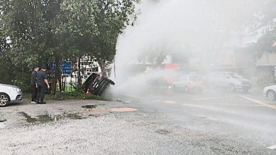 Photo of 轿车撞破大水管 影响水供 6小时内修好