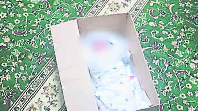 Photo of 身裹毛巾 放在纸箱 男婴被弃巴士候车亭