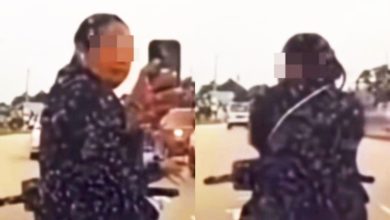 Photo of 没戴头盔还倒退碰瓷？嚣张骑士还挡路不让走！
