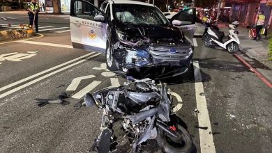 Photo of 台男骑摩托闯红灯逆向再撞警车 公共危险罪侦办
