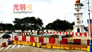 Photo of 土库街交通圈改造 铁槟榔装置艺术移除