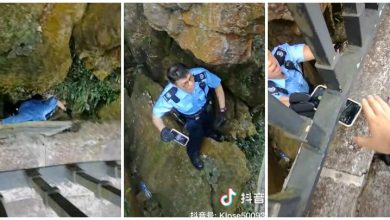 Photo of 女游太平山顶iPhone掉落 警员拿命搏帮捡回引热议