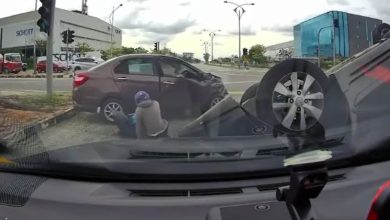 Photo of 开车尾随载送婆婆救护车 孙子闯红灯酿5车连环撞