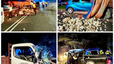 Photo of 遭追捕发生3车连环撞 电缆贼2捉1逃