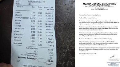 Photo of 手写账单比收据多RM66 餐馆被轰乱收费道歉