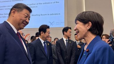 Photo of APEC峰会互致问候 习近平和高市早苗笑颜交谈