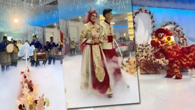 Photo of 中华舞狮遇上马来鼓乐 马来新人办跨文化婚礼盛赞“最具大马特色”