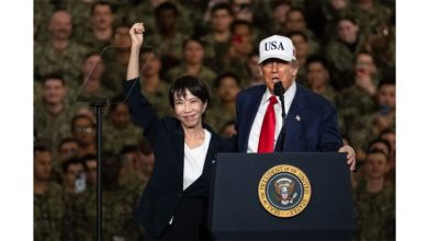 Photo of 特朗普登美军航母演说 高喊“打仗就一定要赢”