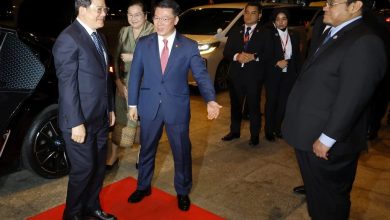 Photo of 东盟峰会 获倪可敏迎接 新寮加总理陆续抵马