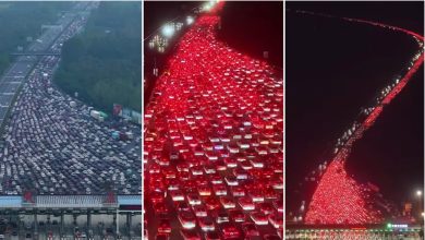 Photo of 中国连假塞车 就像风之谷王虫