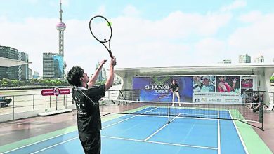 Photo of 和费德勒打水上网球 周冠宇：在黄浦江上切磋