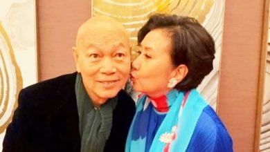 Photo of 罗家英庆79岁生日 汪明荃吻贺放闪