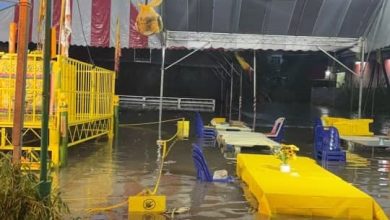 Photo of 暴雨突袭九皇诞!庙宇瞬间变“小水宫”