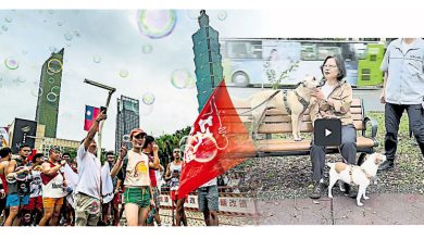 Photo of 台15万人参与同志游行 蔡英文携爱犬现身支持