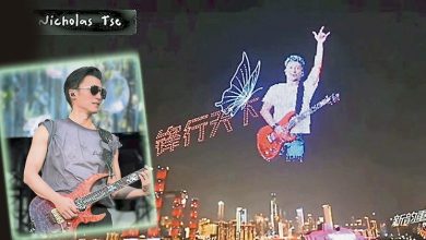 Photo of 谢霆锋重庆巡演  5千无人机应援