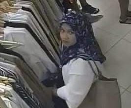 Photo of 偷服饰店衣物 警方公开她身影