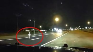 Photo of 男童深夜高速公路上奔跑险象还生 巡警手快救援