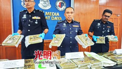 Photo of 大麻砖印独家标志 警起65块赃物捕3人