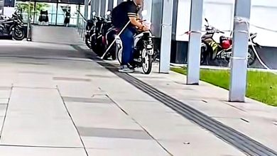 Photo of 整排摩多挡导盲道 视障者被迫一一挪开清路