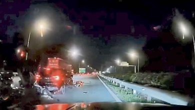 Photo of 马新第二通道车祸 2摩多碰撞1死1伤