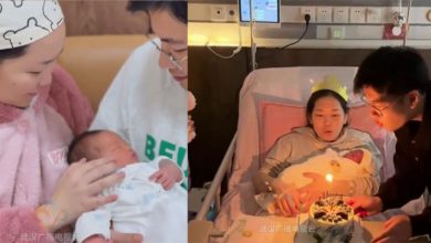 Photo of 同年同月同日生夫妻 诞爱女一家三口同辰
