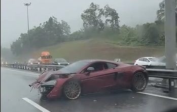 Photo of 雨天路滑 超级跑车也车祸