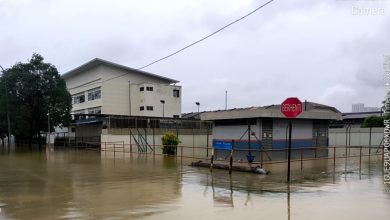 Photo of 巴生县周四周五续下长命雨  中路和直落昂水淹道路房屋